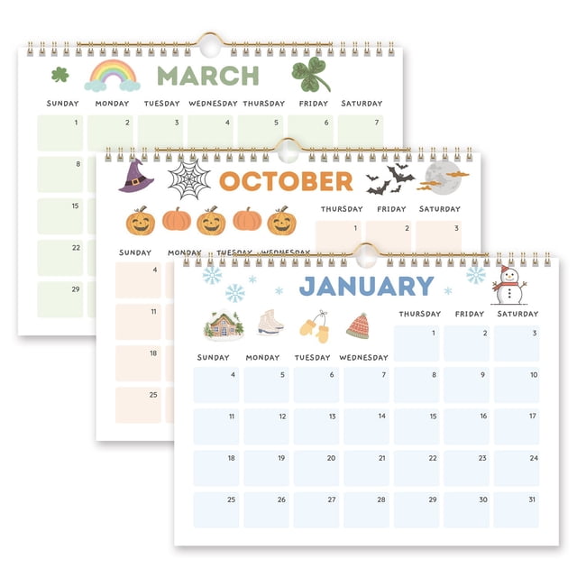 Calendar For 2026 With Monthly Layout For Planning And Scheduling Home Or Office Use Decorative Design Net Weight 0.33 Pounds 1Pc