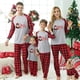 thumbnail image 2 of Pijamas familiares a juego de Navidad, juego de pijamas grises de Santa Claus, rompecabezas de Feliz Navidad, 2 of 3