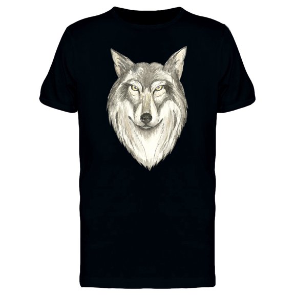 Forest Wolf Portrait Pencil Art Tee Men's -Image by Shutterstock