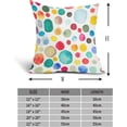 thumbnail image 4 of Kids Colorful Polka Dot Pillow Covers 16x16 Inch Preppy Cute Kid Cotton Linen Decorative Throw Pillow Case Cushion Cover Set of 2 Home Decor for Bedroom Sofa Living Room Couch Chair, 4 of 6