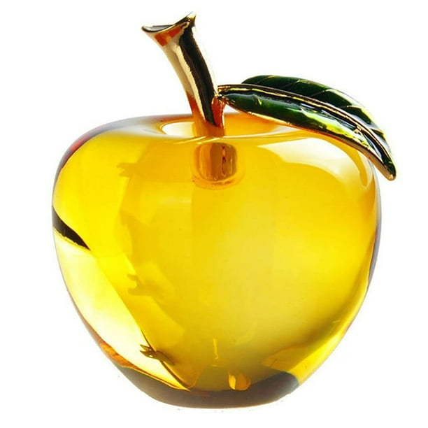Adornos De Manzana De Cristal, 6 Cm, Manzanas, Arte, Figura De Manzana De Cristal, Estatua, Adorno, Decoración, Frutas De Cristal, Coleccionables, Para Decoración Del Hogar,