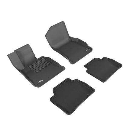 3D MAXpider KAGU Floor Mat (BLACK) compatible with BMW 4 SERIES GRAN COUPE (F36) RWD 2014-2020 - Full Set