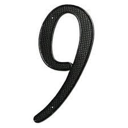 Deltana RNZ49 4" Numbers; Zinc; Black Finish