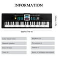 thumbnail image 4 of Teclado electrónico infantil de 61 teclas con micrófono - Piano digital portátil en color negro MQ-6185 - Ideal para principiantes - Incluye cable USB

(Nota: Este título en español de México tiene, 4 of 6