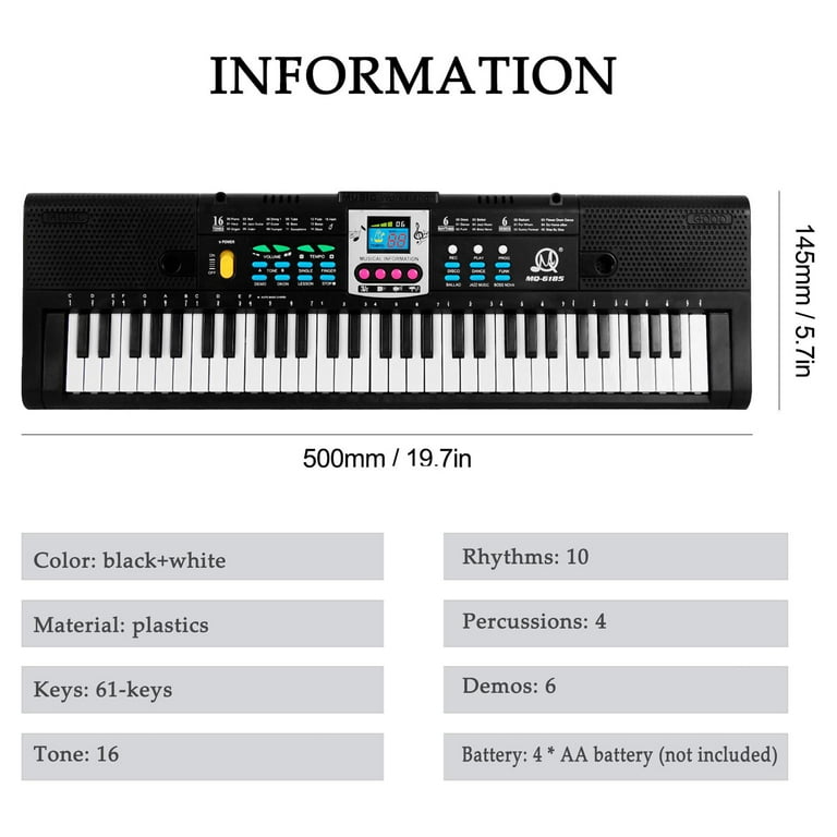 Mojoyce Kids Piano Keyboard Multifunctional Music Instrument with