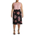 thumbnail image 2 of Terra & Sky Women's Plus Size Floral Slip Skirt, 2 of 6
