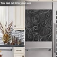 thumbnail image 4 of Dailycode Dishwasher Magnet Cover Magnetic Fridge Door Cover Home Kitchen Decor, Light Black Mysterious Swirling Plants, 23"x 26", 4 of 6