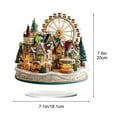 thumbnail image 3 of SLYNSHome Christmas Village House Decorations,Acrylic Snow House Table Top Centerpiece Decor Holiday Party Supplies, 3 of 5