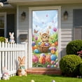 thumbnail image 6 of Vggrvlo Easter Eggs Door Cover Banner 3D Visual Effects Easter Door Decorations Bunny Egg Rabbit Hanging Banner Decor for Front Wall Backdrop Indoor 71"x35", 6 of 6