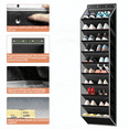 thumbnail image 3 of OGGDUJW 10-Tier Over the Door Shoe Organizer, Hanging Shoe Rack for Closet with Deep Pockets, Holds 20+ Pairs of Sneakers, Boots & Heels, Black, 3 of 8