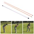thumbnail image 2 of 2x palos de alineación de golf con putter de tubo transparente Guía de colmillo de enseñanza Guía de swing Tool swing entrenador de alineación de, 2 of 8