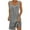 Gray, variant on Sleeveless V-Neck Adjustable Straps Sundress - Summer Dresses for Women 2025 Casual Midi Dress with Asymmetrical Hem Light Blue M
