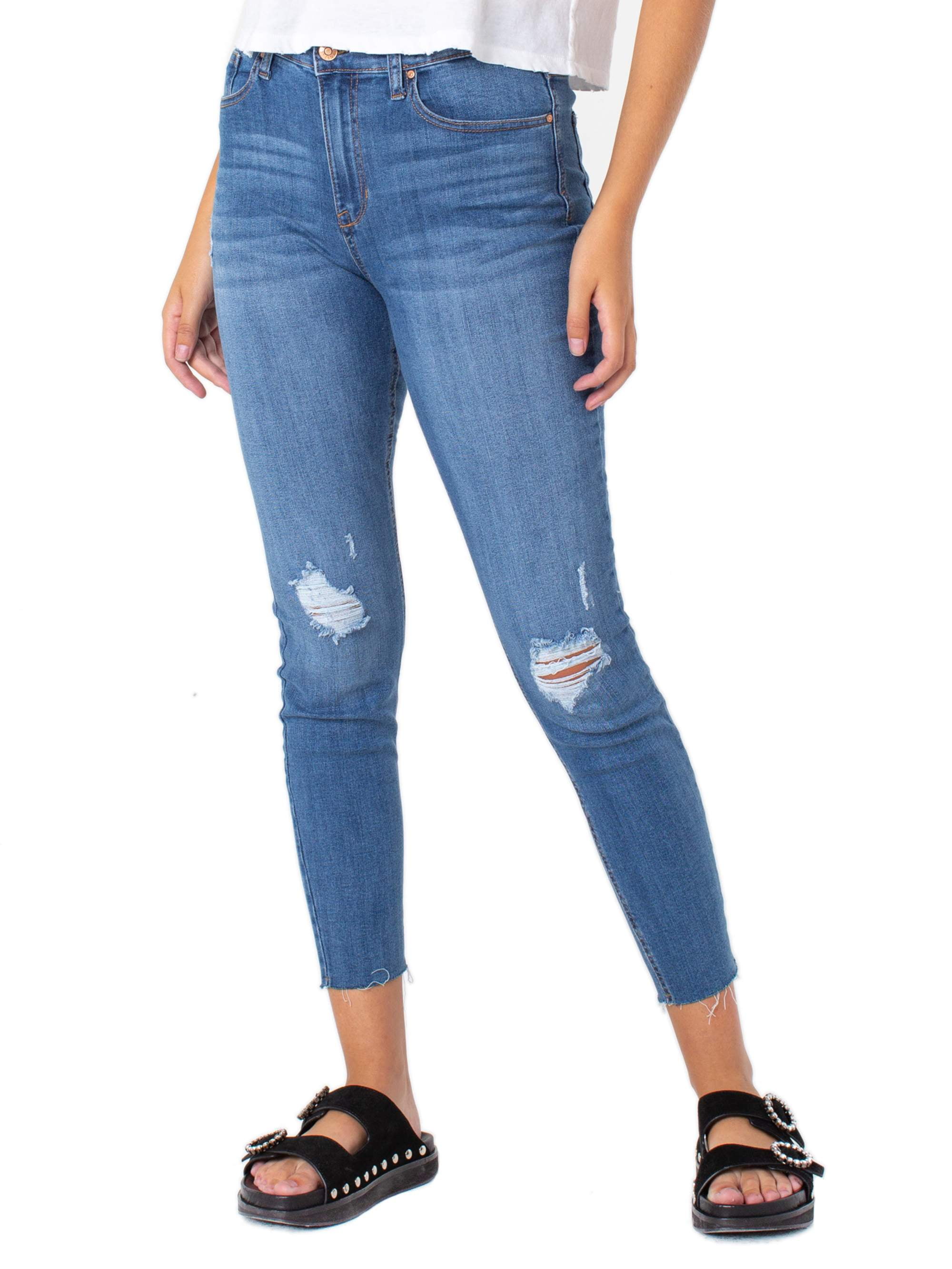 celebrity pink high rise ankle skinny black