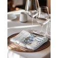 thumbnail image 6 of Navy Blue Pumpkins Fall Cloth Napkins Set of 6 Reusable Dinner Napkins, Thanksgiving Wooden Eucalyptus Leaves Cocktail Napkin Washable Table Napkins for Wedding/Holiday Party/Baby Shower 20"x20", 6 of 7
