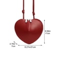 thumbnail image 2 of Women Heart Shaped Shoulder Bag Handbag PU Leather Heart Crossbody Bag Ladies Satchel Crossbody Purse, 2 of 6