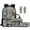 Camo Hunting Fish Print, variant on Camo Hunting Deer Kids Backpack Set of 5 for Boys Lightweight School Bag with Lunch Bag, Pencil Case and Bookmarks Breathable School Backpack for 9-12 Years Old