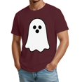 thumbnail image 4 of Mens Halloween Shirts Plus Size Short Sleeve Halloween Costume Graphic Spooky Ghost Print Halloween Tee, 4 of 5