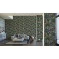 thumbnail image 4 of Sample For Display Purposes Only. Concord Wallcoverings Modern Textured Wallpaper Floral, Vinyl Accent Wall Tropical Jungle, Beige, Cream, Green, Grey, 7 in x 10 in, 392223, 4 of 5