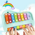thumbnail image 1 of DPTALR 2 In 1 Baby Piano Xylophone Toy For Toddlers 1-3 Years Old, 8 Multicolored Key Keyboard Xylophone Piano, Preschool Educational Musical Learning Instruments Toy, 1 of 9