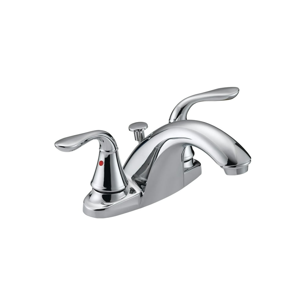 AquaPlumb 1554001 Two Handle Plastic Bathroom Faucet with Popup Drain