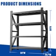 thumbnail image 2 of 4000LBS Heavy Duty Metal Garage Shelving Unit Adjustable Storage Rack, 2 of 18