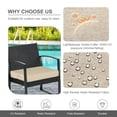 thumbnail image 3 of Aoodor Patio Chair Cushions Set of 2, 24 x 24 x 4 Inch Water Resistant Outdoor Seat Cushions with Handle and Ties, Square Corner Cushions for Patio Furniture Garden Lawn, Brown, 3 of 8