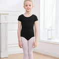 thumbnail image 5 of purcolt Ballet Leotards for Girls Toddler Short Sleeve Crisscross Back Dance Dress Outfit with Removable Skirt, 5 of 8