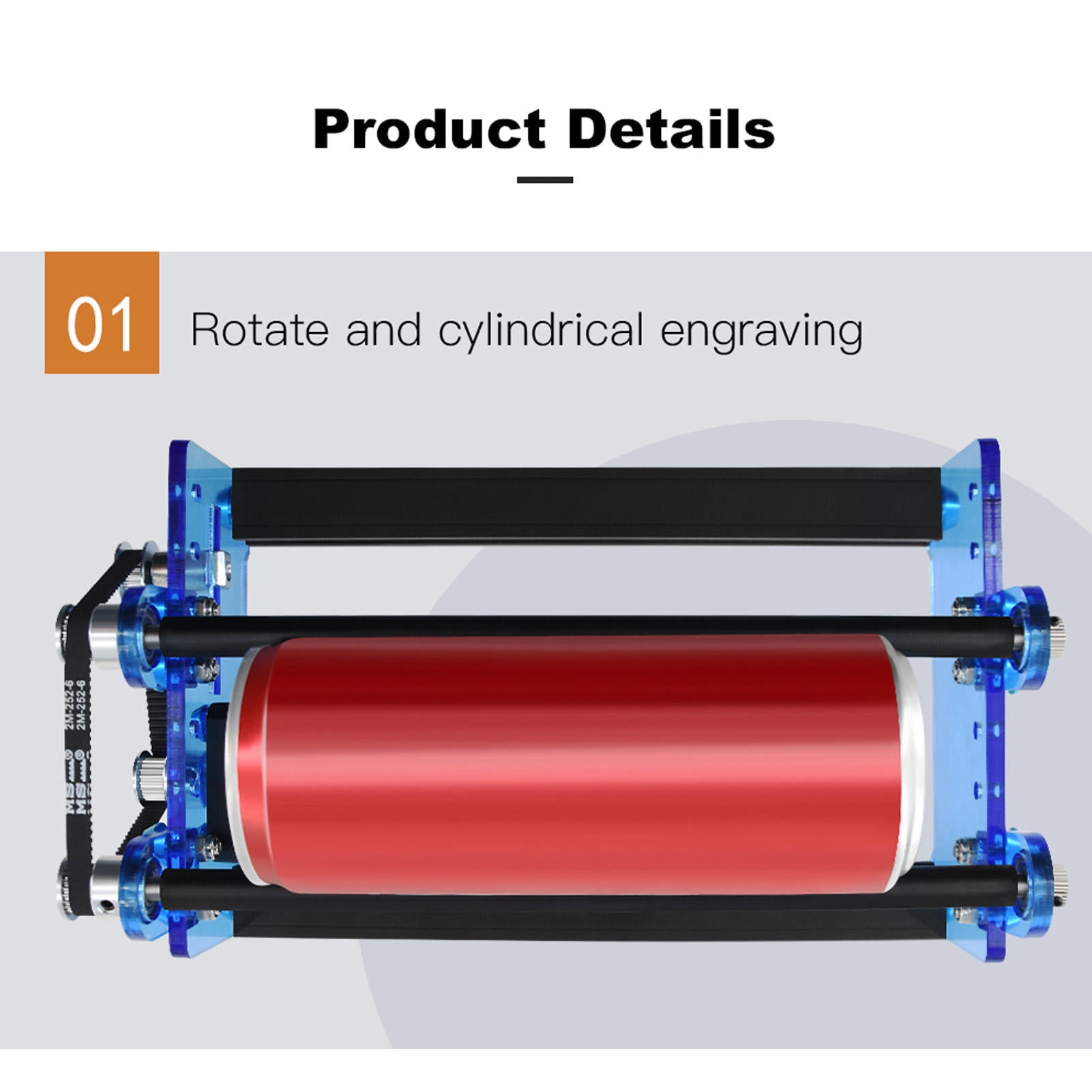 Yajisi Laser Rotary Roller Engraver – Automatic, Adjustable Width 20‑80 mm, Plug‑and‑Play for Cylindrical Objects, Compatible with LaserGRBL & LightBurn