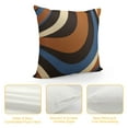 thumbnail image 4 of ARISTURING Modern Geometric Circles Pillow Covers Blue Brown Black Swirls Decorative Pillow Cases for Men Women Adults Abstract Stripes Lines Simple Style Cushion Covers for Housewarming, 4 of 5