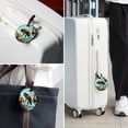 thumbnail image 6 of Starry Bees in the Sky 2pcs PU Leather Round Bag Tags with Privacy Cover and Name ID Tag - Suitcase Tags for Travel Luggage, Handbags, Backpacks, School Bags, 6 of 6