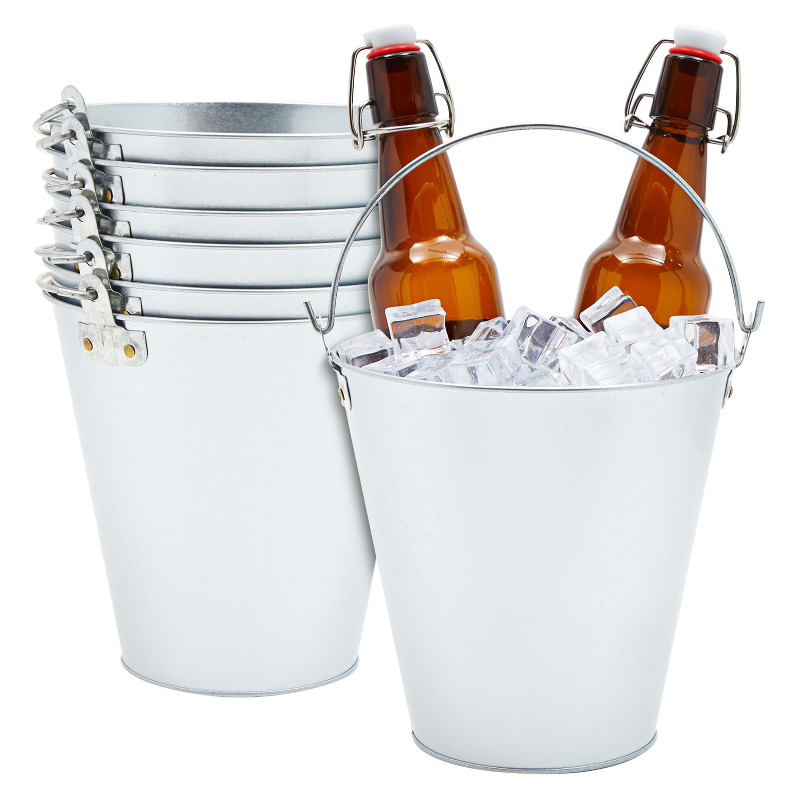 Corona Extra 5 Quart Galvanized Ice Bucket with Built In Bottle Opener 