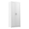 thumbnail image 1 of Hampton Heights Armoire de Rangement Haute 30W avec Portes en Blanc - Bois Manufacturé, 1 of 9