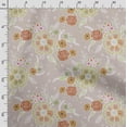 thumbnail image 3 of Soimoi Chinese Floral Printed, Cotton Satin Spandex, Sewing Fabric by The Yard 54 Inch Wide, Decorative Fabric for Dresses and Home Accents, Tawny Brown, 3 of 5