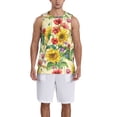 thumbnail image 6 of Rocae Sunflower Cornflower Poppy for Men's Basketball Jersey Lightweight and Breathable Athletic Tank Top,Quick-Drying Sports Jersey Small, 6 of 9