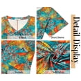 thumbnail image 6 of Fantaslook Summer Dresses for Women V Neck Short Sleeve Casual T Shirt Dress Beach Sundresses with Pockets, 6 of 9