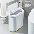 thumbnail image 3 of Wosthever Cubo de basura completamente automático moderno y aerodinámico con diseño simple y elegante Cubo de basura inteligente Cubo de Suministros de limpieza para el hogar Pago de batería 9L, 3 of 6
