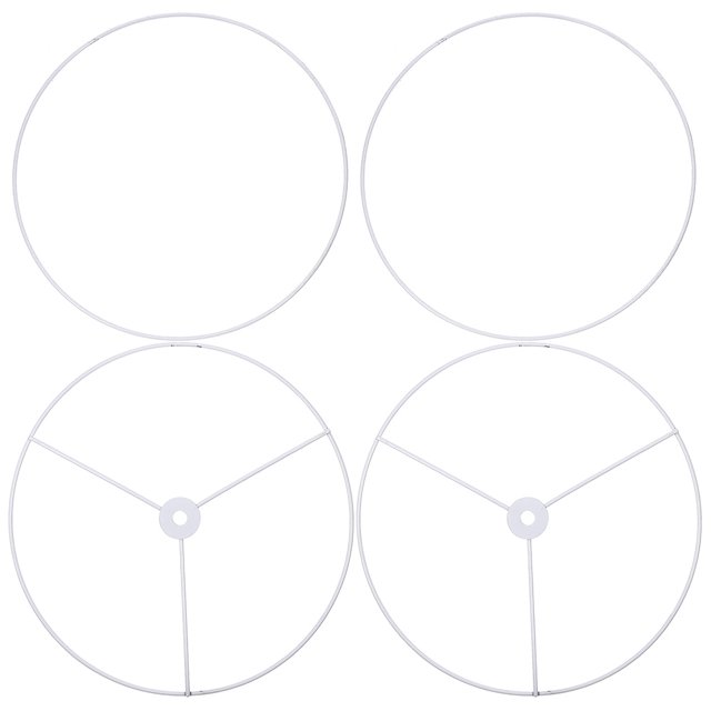 2 sets of E27 Lamp Shade Rings Lampshade Holder Frame Lampshade Support Ring Accessory