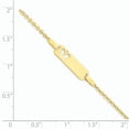 thumbnail image 3 of 14k Yellow Gold Childrens Butterfly Name Bar Identification Id Bracelet, 3 of 7