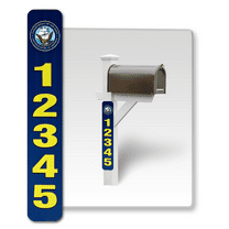 Customized Mailbox Address Numbers Stickers for Outside, 911 Emergency Super Reflective Vertical Home/Office/Apartment Number/Letter Vinyl Decal (5x18", Navy)