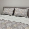 thumbnail image 2 of Shells Comforter & Sham Bedding Set, Colorful Composition of Shells with Sketch Style Details on a Greyscale Background, 3 pcs Duvet Set Microfiber Filling Quilt, 5 Sizes, Multicolor, by Ambesonne, 2 of 4