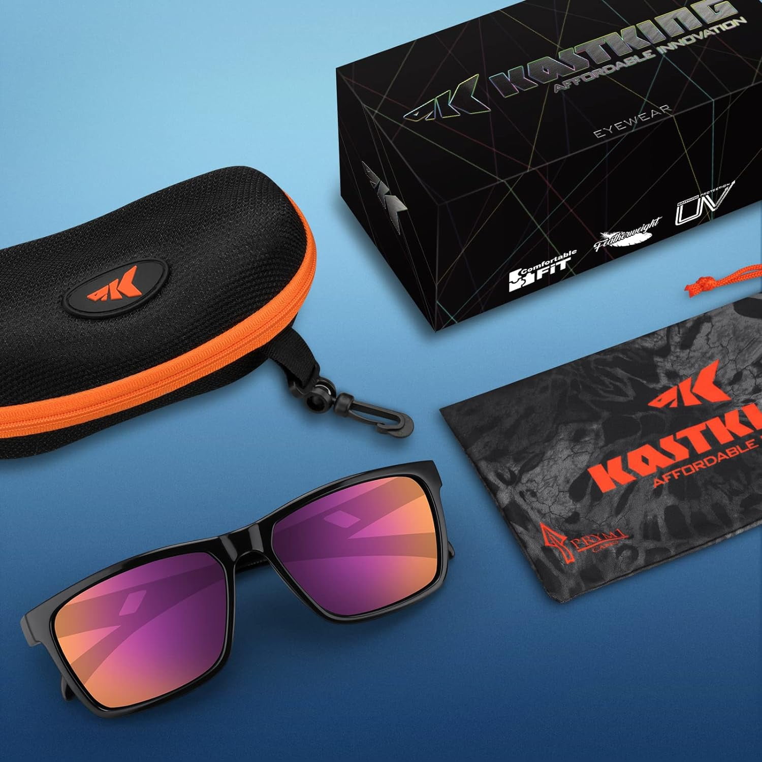 KastKing Polarized Sport Sunglasses Ideal for Driving Fishing Cycling Running, UV Protection- FlatRock