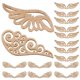 thumbnail image 1 of 40pcs Unfinished Wood Wing Cutouts for Crafts, DIY Projects, Painting, Family Fun, and Creative Activities, 1 of 5