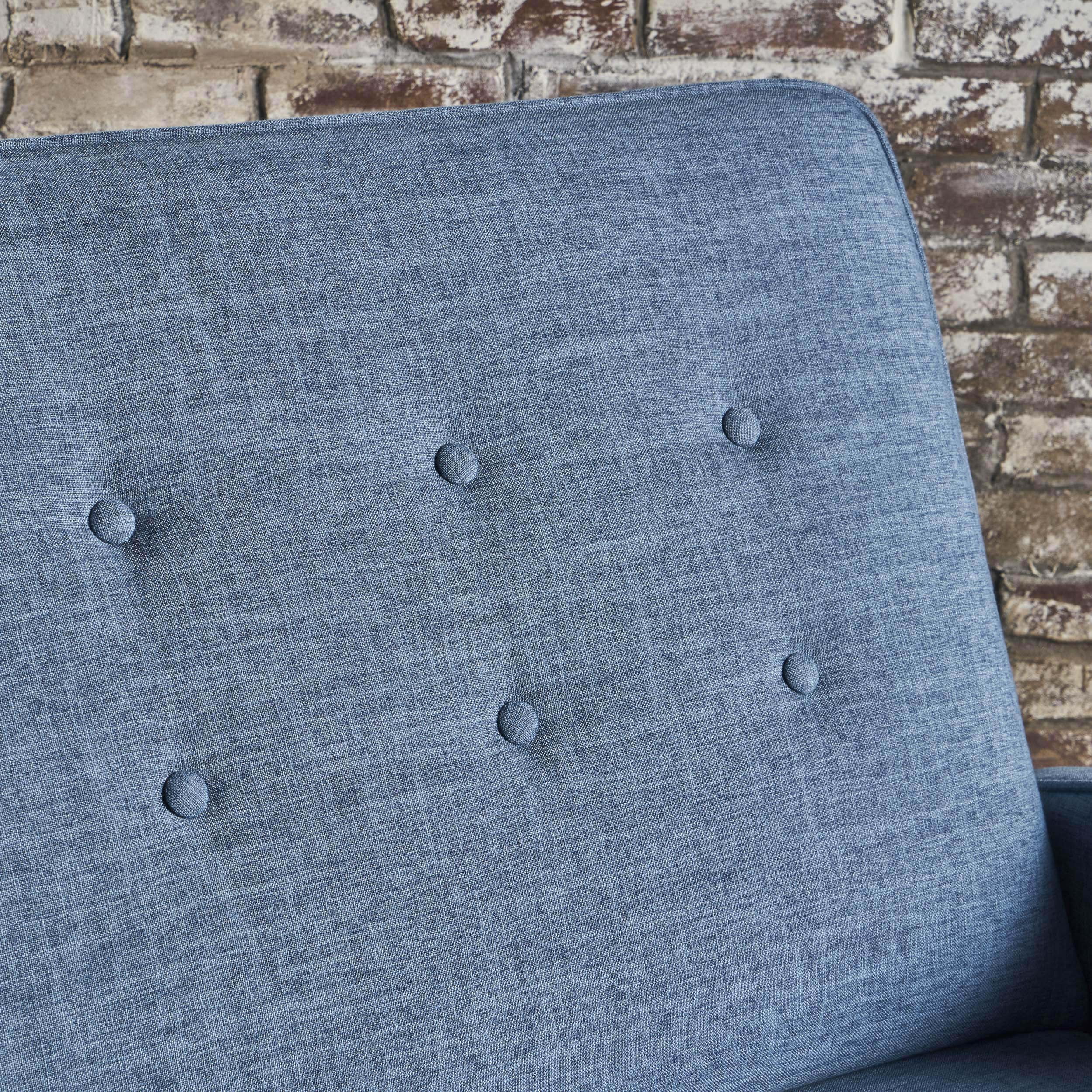 Noble House Callico Recliner Fabric Loveseat, Blue