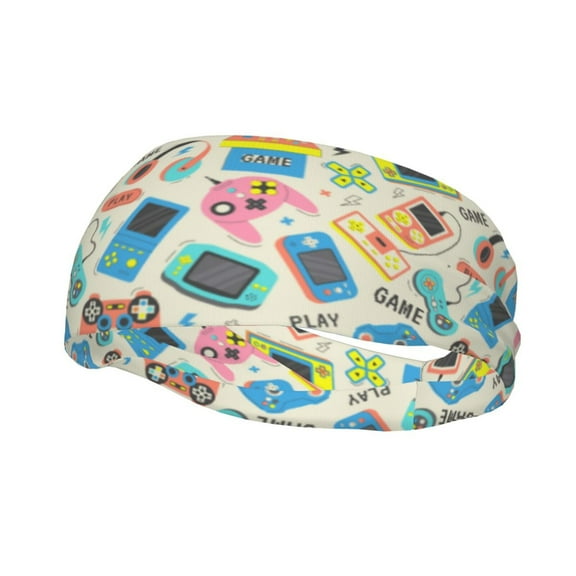 Rocae Playing Video Games for Sweatbands Sports Headband for Men and Women,Fashion Sweat Bands Headbands for Running,Cycling,Football, Yoga, Fitness