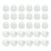 Uxcell Nut Protection Cap, 30Pcs M8x13x15mm - Plastic Hexagonal Screw Protection Cap, Dome Acorn Hex Head Bolt Covers (White)