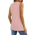 thumbnail image 6 of UVN Tank Tops for Women Summer Sleeveless Eyelet Blouse Casual Crew Neck Basic Tees, 6 of 9