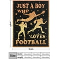 thumbnail image 5 of Just A Boy Who Loves Football Throw Blanket 60"X50" Soft Flannel Blankets for Bed Couch Plush Cozy Blanket for Adults Kids Micro Fleece Throws, 5 of 6