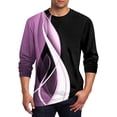thumbnail image 1 of Blusas y camisas de manga larga y cuello redondo para hombre, estilo casual, estampado, cuello redondo, manga corta, poliéster, 1 of 4
