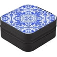 thumbnail image 3 of Coolnut Ethnic Talavera Travel Jewelry Box Small Portable Jewelry Case for Ring Earring Necklace Jewellery Organizer Storage for Women Girls Women Gifts, 3 of 7
