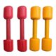 thumbnail image 4 of 2 pares de mancuernas de madera con agarre manual para fitness, portátiles, para levantamiento de pesas, equipo de gimnasia, accesorios ecológicos para gimnasio infantil en casa (rojo y amarillo), 4 of 7